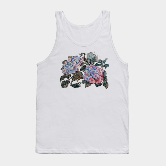 Flowers and Dragon Tank Top by Binovska